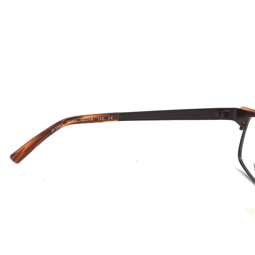 J.F. Rey Eyeglasses Frames JF2553 9060 Matte Brown Orange Horn 52-19-140